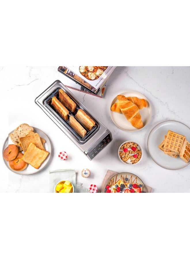 nutricook Toasti Digital Toaster - 4-Slice with Intuitive Touch-screen Display, 6 Shade Settings, 5 Bread Options, Favorite Button, Warming Rack, Crumb Tray,  Reheat | Defrost, 2 Years Warranty 1450 W NC-TS401 Silver - Image 5