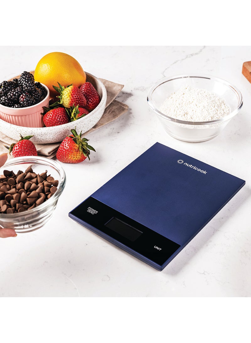 نيوتري كوك Nutricook Food Scale, 11lb Digital Kitchen Scale, Weight in Grams and Ounces (1g Precise) for Baking, Cooking, Nutrition and Meal Prep, Tare Function Blue  - Image 5