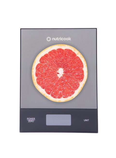 Nutricook Food Scale, 11lb Digital Kitchen Scale, Weight in Grams and Ounces (1g Precise) for Baking, Cooking, Nutrition and Meal Prep, Tare Function KS205PK Silver