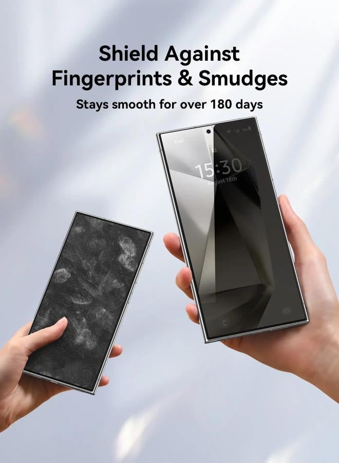 جوي روم - JR-MJS0222 Tempered Glass Screen Protector (2.5D Full Screen) for Samsung S24+ (Privacy) Black - Image 1
