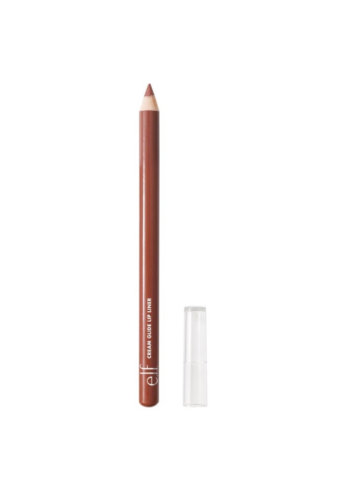 e.l.f. - Cream Glide Lip Liner, Shape & Sculpt Lips, High-Pigment Pencil, Semi-Matte Finish, Mauve Aside Brown - Image 1