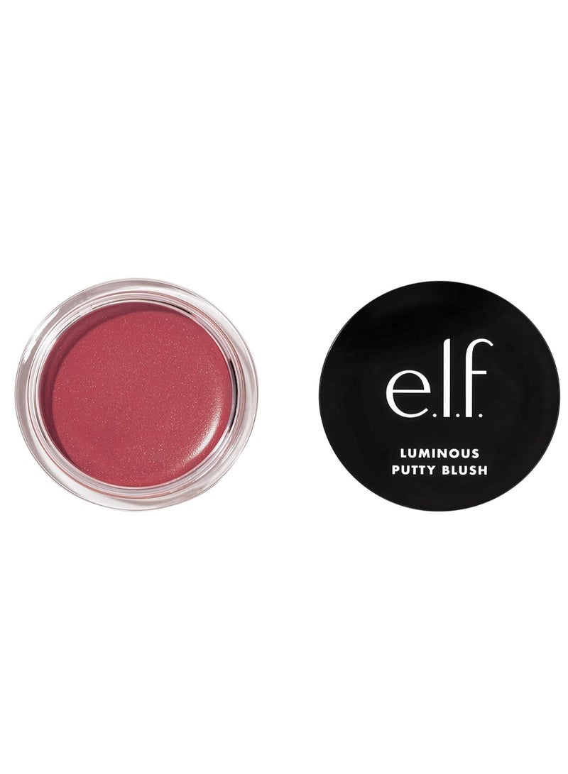 إلف Luminous Putty Blush, Putty To Powder Blush With A Shimmer Finish, Lightweight, Buildable Formula, St. Barts Pink - Image 3