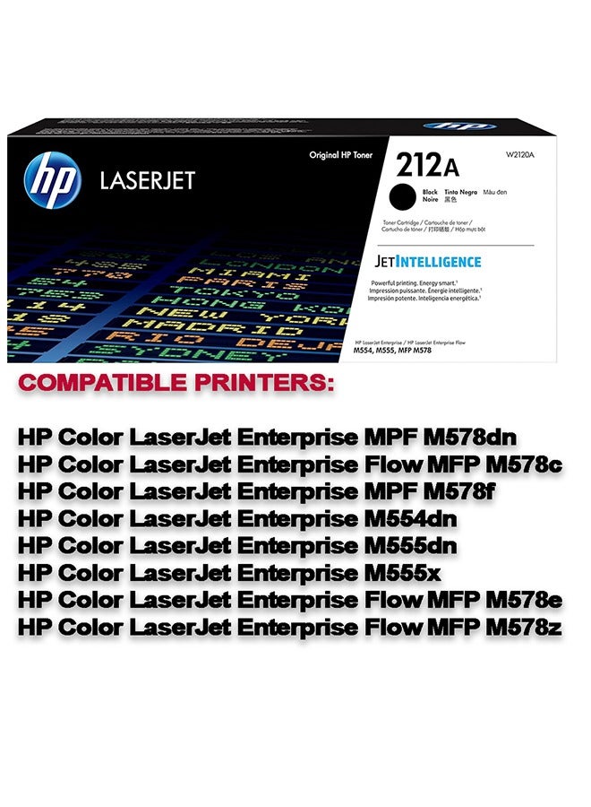HP 212A Black Original LaserJet Toner Cartridge (W2120A) Black  - Image 2