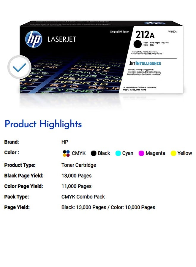 HP 212A Black Original LaserJet Toner Cartridge (W2120A) Black  - Image 3