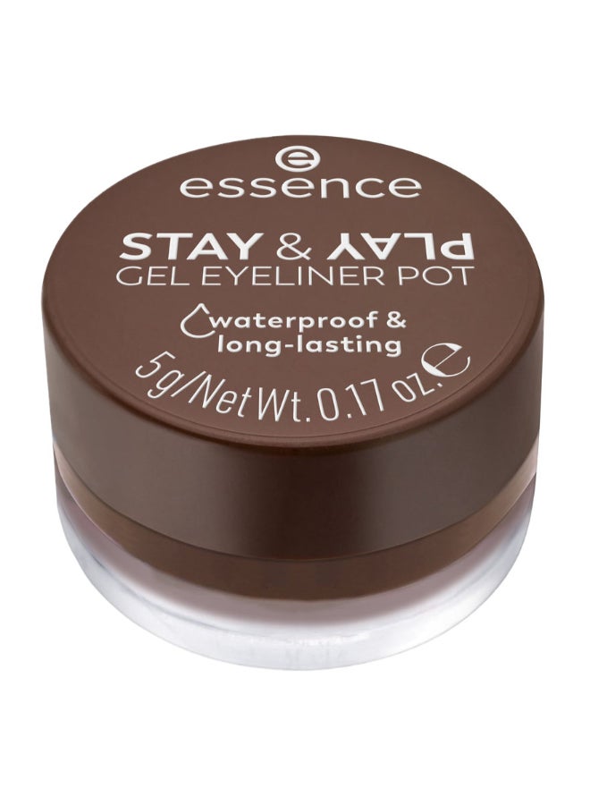 Essence Stay And Play Gel Eyeliner Pot 02 02 Brown  - Image 1