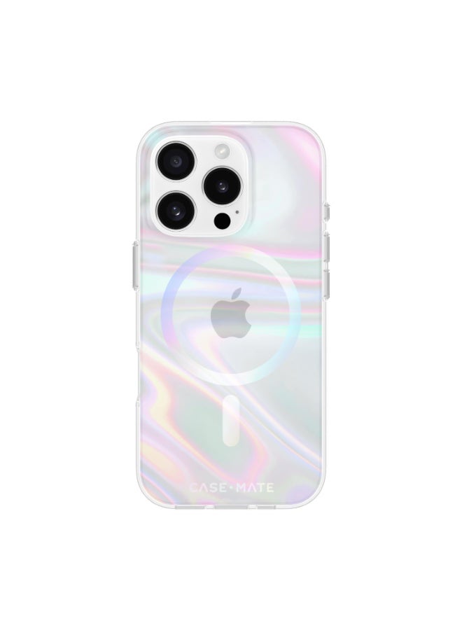 Soap Bubble Case w/ Magsafe For Apple iPhone 16 Pro 6.3-inch 2024| 12-Ft Drop Protection w/ Anti-Scratch Anti Yellowing Coating, Raised Edges, Fashion Case, Wireless Charging - Iridiscent - pnsku/N70114128V/45/_/1727241335/cc474413-7839-405b-9796-973fe0c7a946