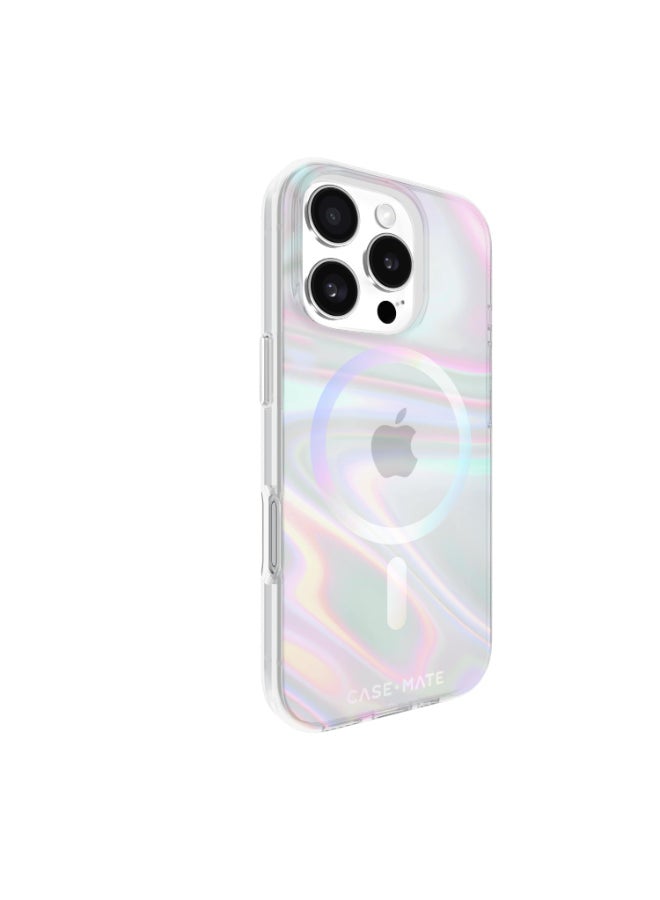 Soap Bubble Case w/ Magsafe For Apple iPhone 16 Pro 6.3-inch 2024| 12-Ft Drop Protection w/ Anti-Scratch Anti Yellowing Coating, Raised Edges, Fashion Case, Wireless Charging - Iridiscent - pnsku/N70114128V/45/_/1727241337/a1210bbb-5a3d-4a16-a610-1d3b563b0a2c