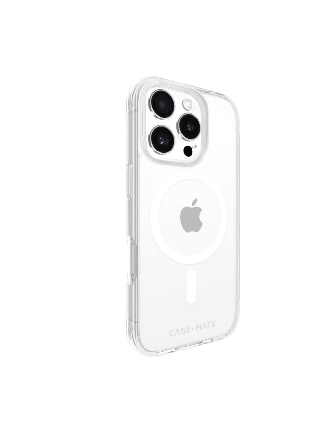CASE-MATE - Tough Case w/ Magsafe for Apple iPhone 16 Pro 6.3" 2024| 12-Ft Drop Protection w/ Anti-Scratch Anti Yellowing Coating, Raised Edges, Fashion Case, Wireless Charging - Clear - Image 1