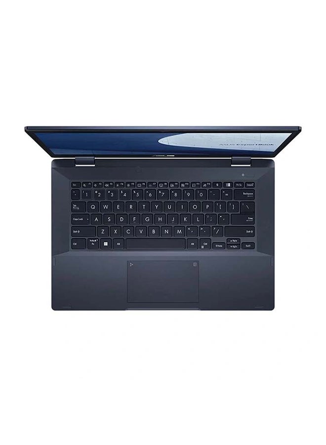 ExpertBook B3402 Flip Laptop With 14-Inch FHD Touch Display, Intel Core i5-1235U Processor 1.3 GHz/8GB RAM/512GB SSD/Intel UHD Graphics/Free DOS  FingerPrint , NumberPad , DOS ,US Military-Grade Standard 810H, Stylus Pen English/Arabic Star Black