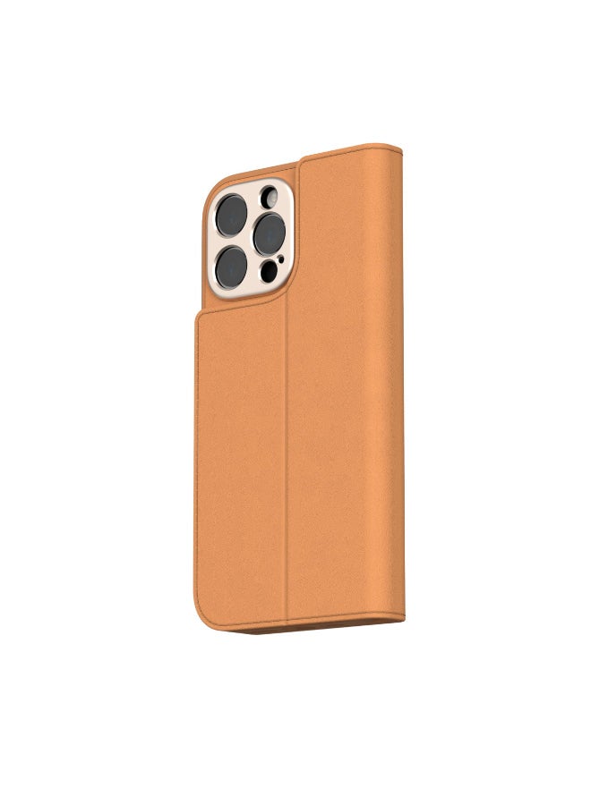 Moshi Overture Leather Folio Case w/ Magsafe for Apple iPhone 16 Pro Max 6.9" 2024| 3-in-1 Cover-Wallet-Stand, Drop Protection, 3x Card Slots, Protective Lens Frame, Wireless Charging - Brown - Image 1