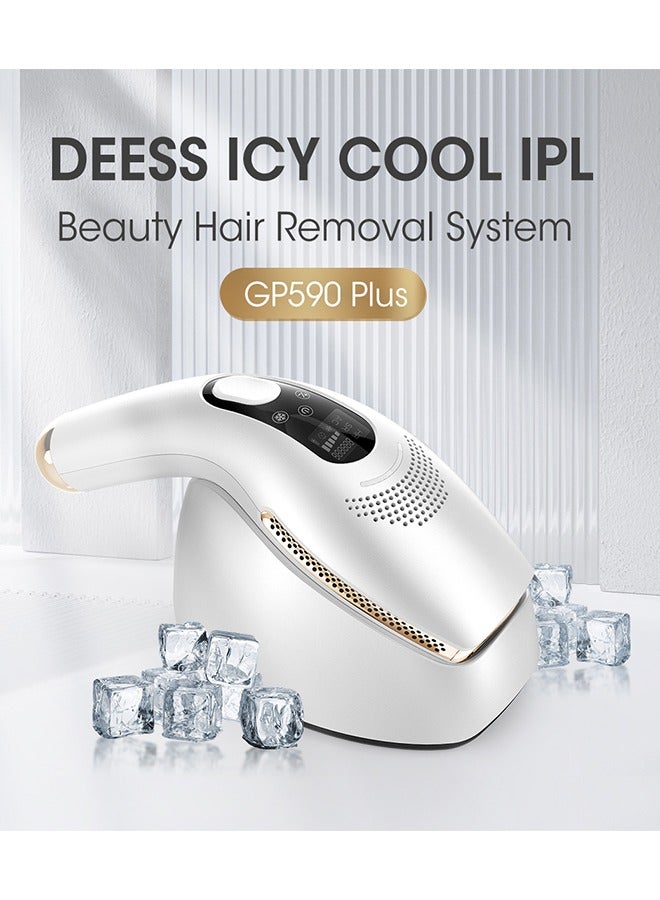 DEESS - GP590 Plus Unlimited Flashes IPL Cooling Laser Hair Removal Machine 0.9s Permanent Painless Epilator With 1 HR Lamp White - Image 1