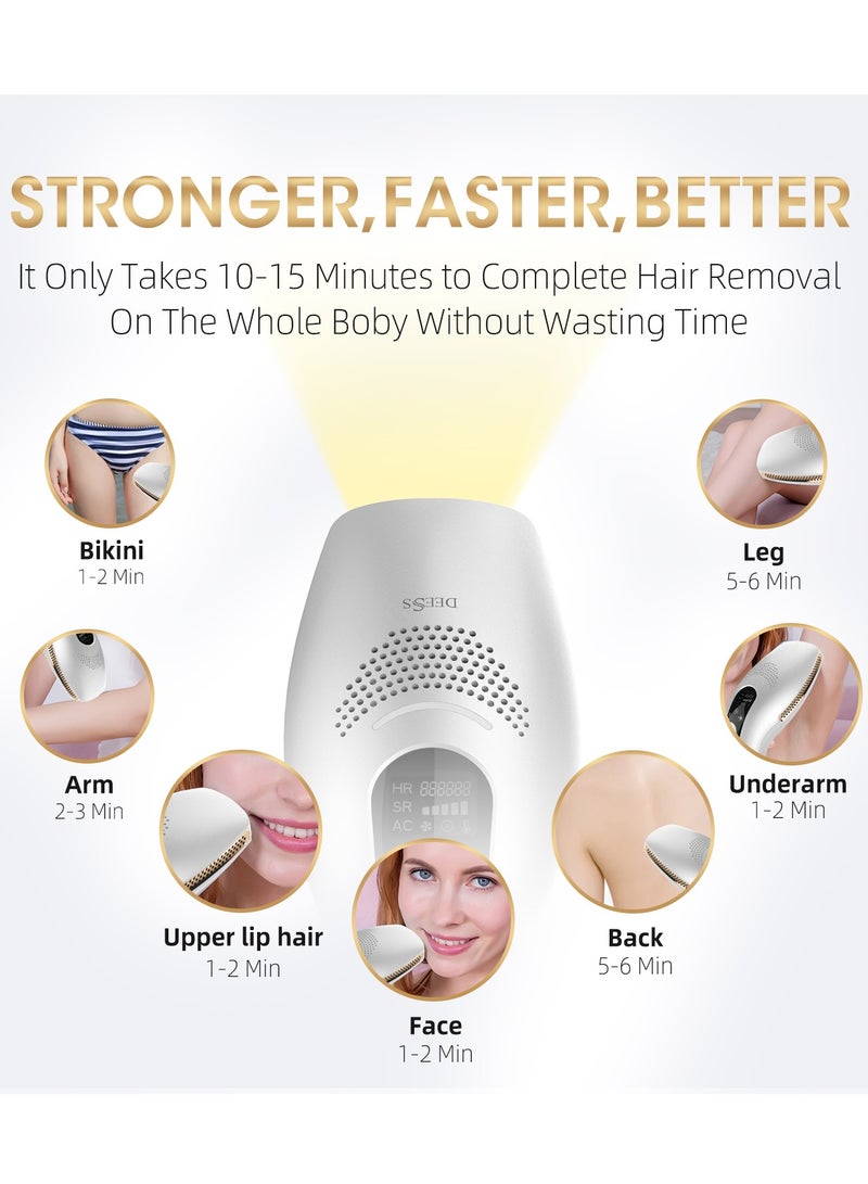 DEESS - GP590 PLUS Unlimited Flashes Permanent Painless IPL Laser Hair Removal Device Epilator With 1*HR Lamp White - Image 1