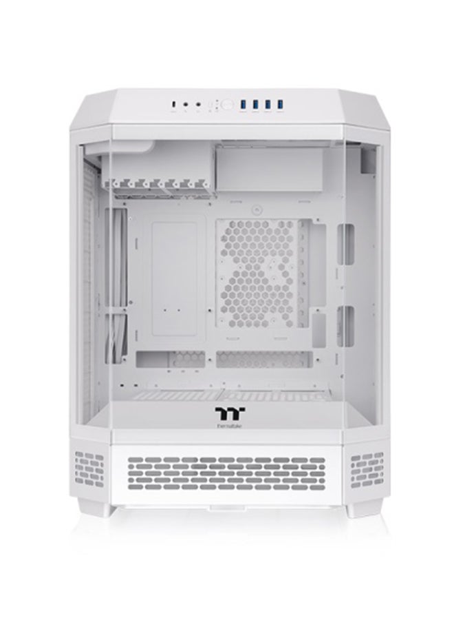 Thermaltake - The Tower 600 Mid Tower Chassis, Up to 13 Fans & 420mm Radiator Support, 3mm Tempered Glass x3, Dismantlable Modular Design, SPCC Materials, CA-1Z1-00M6WN-00 Snow - Image 1