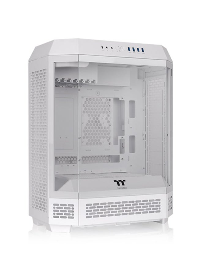 Thermaltake - The Tower 600 Mid Tower Chassis, Up to 13 Fans & 420mm Radiator Support, 3mm Tempered Glass x3, Dismantlable Modular Design, SPCC Materials, CA-1Z1-00M6WN-00 Snow - Image 1