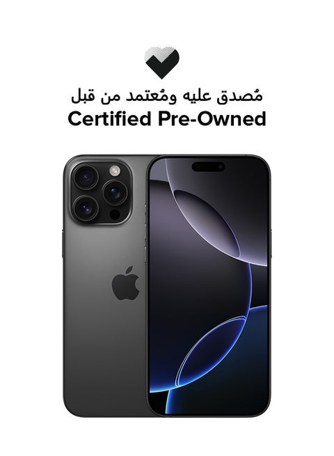 Certified Pre Owned - iPhone 16 Pro Max 256GB Black Titanium 5G With Facetime - International Version