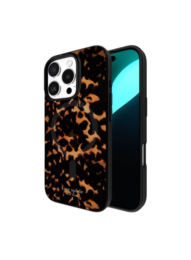CASE-MATE Kate Spade MagSafe Print Case for  iPhone 16 Pro 6.3" 2024| 12-Ft Drop Protection w/ Anti-Scratch Coating, Raised Edges, Fashion Case, Wireless Charging - Tortoise - Image 4