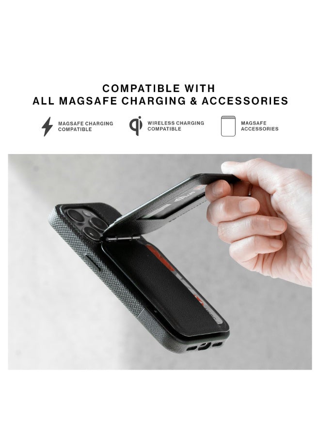 Native Union (RE)Classic Leather Case w/ Magsafe for Apple iPhone 16 Pro 6.3" 2024| Italian Leather from Recycled Materials, 6-Ft Drop And Scratch Protection, Raised Edges, Wireless Charging - Navy - Image 5