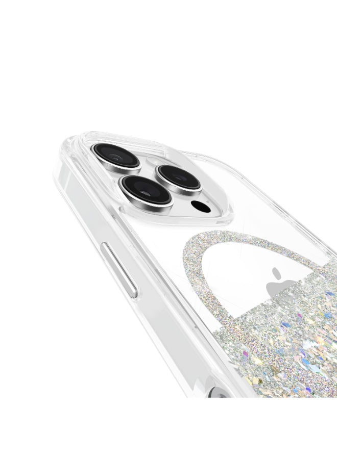CASE-MATE - Karat Case w/ Magsafe for Apple iPhone 16 Pro 6.3" 2024| 12-Ft Drop Protection w/ Anti-Scratch Anti Yellowing Coating, Raised Edges, Fashion Case, Wireless Charging - Holographic White Silver - Image 1