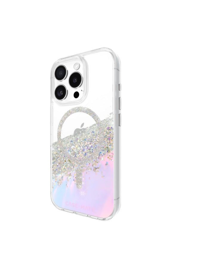 CASE-MATE - Karat Case w/ Magsafe for Apple iPhone 16 Pro 6.3" 2024| 12-Ft Drop Protection w/ Anti-Scratch Anti Yellowing Coating, Raised Edges, Fashion Case, Wireless Charging - Holographic White Silver - Image 1