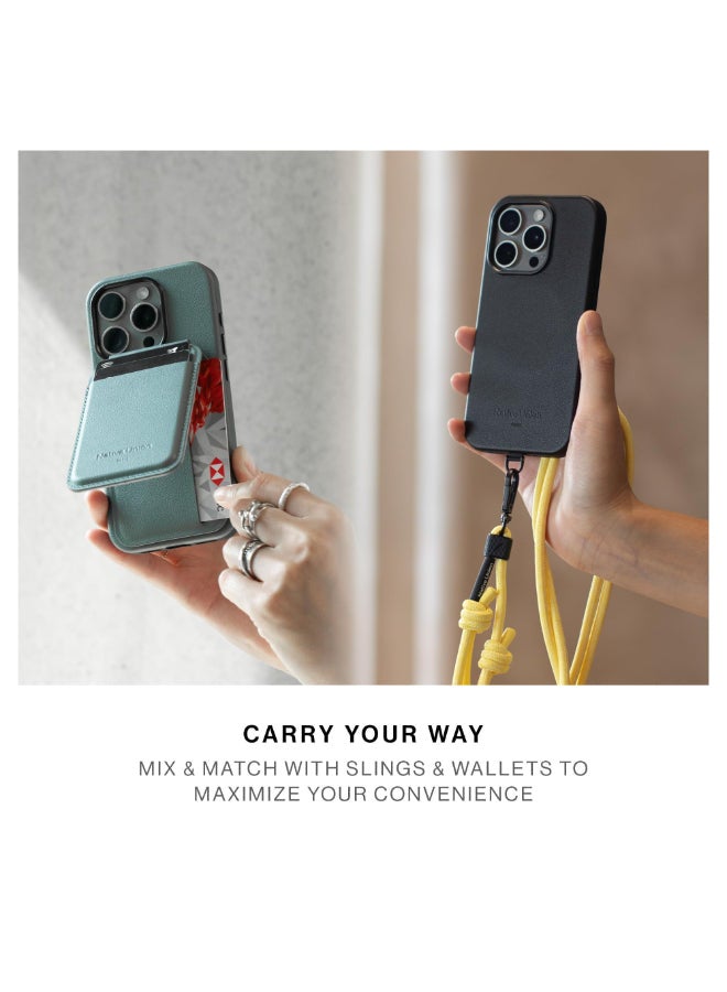 Native Union Active Case w/ Magsafe for Apple iPhone 16 Pro Max 6.9" 2024|10-Ft Drop And Scratch Protection, Leather-like finish, Recycled Materials, Raised Edges, Wireless Charging - Lemon - Image 3