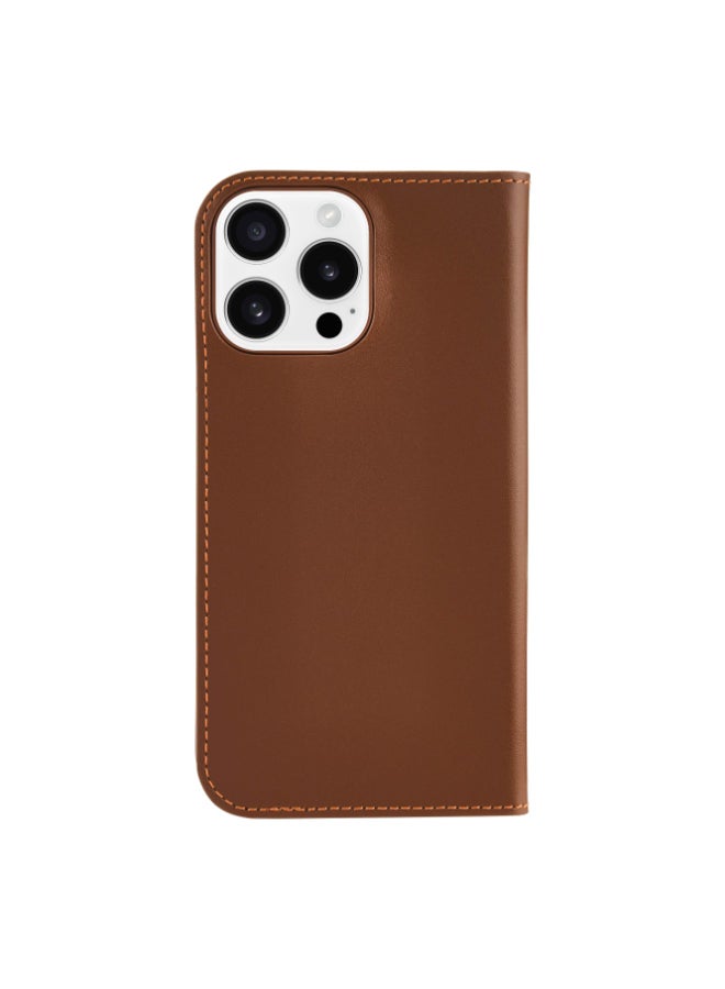 CASE-MATE Coach Wallet Folio Case for Apple iPhone 16 Pro Max 6.9" 2024| 12-Ft Drop Protection,  Genuine Italian Leather, Magnetic Snap Closure, 3x Card Slot + Cash, Detachable Case - Hazelnut - Image 4
