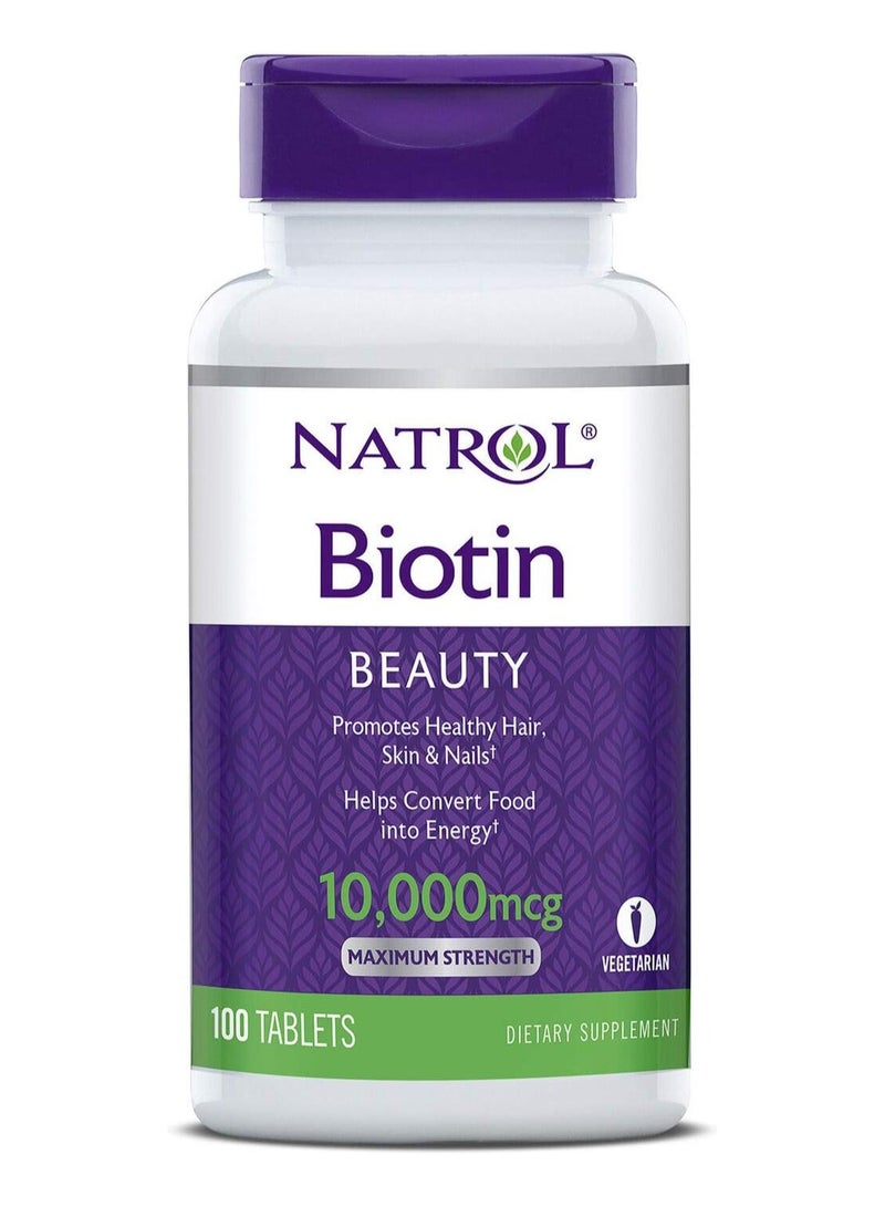 البيوتين 10000 ميكروجرام، 100 قرص - Image 2
