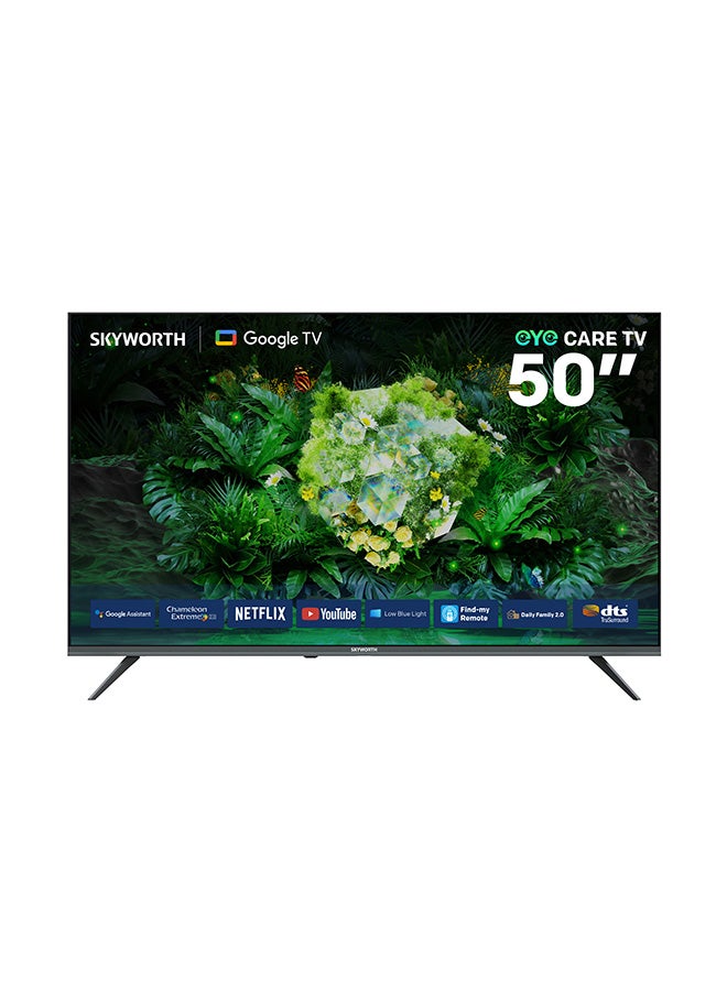 سكاي ورث تلفزيون ذكي 50 بوصة 4K UHD LED، وضع الحماية للعين، وضع الألعاب، نظام Google TV، ميزة العثور على الريموت، تردد 60 هرتز، تقنية HDR10 وصوت DTS Studio، ضمان سنتين، 50G6500G، أسود 50G6500G أسود - Image 1
