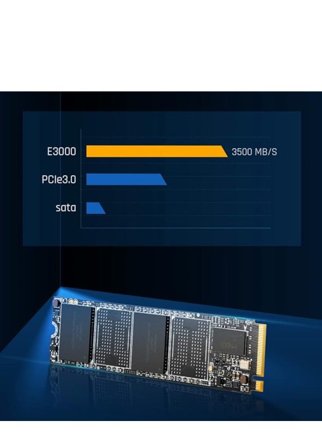 HIKVISION - E3000 Internal NVMe PCIe M.2 SSD 256GB, Internal Solid State Drive, Gen 3x4, 2280, 3D NAND Flash Memory, Up to 3500MB/s Read Speed 256 GB - Image 1