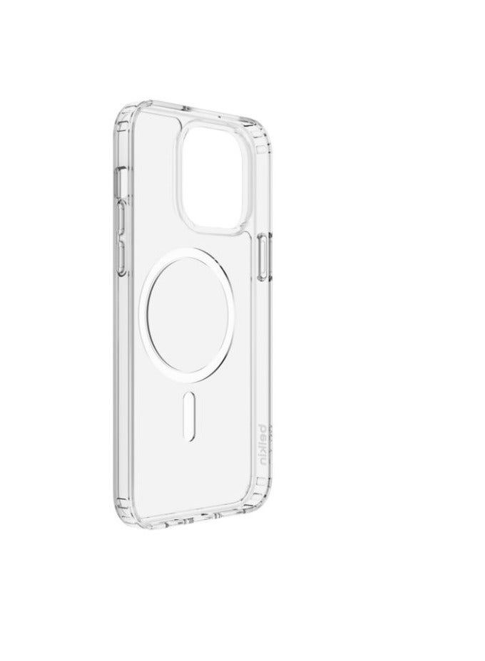 belkin - Belkin Sheer Force MagSafe Compatible Phone Case for iPhone 16 pro max with Treated C Clear - Image 1