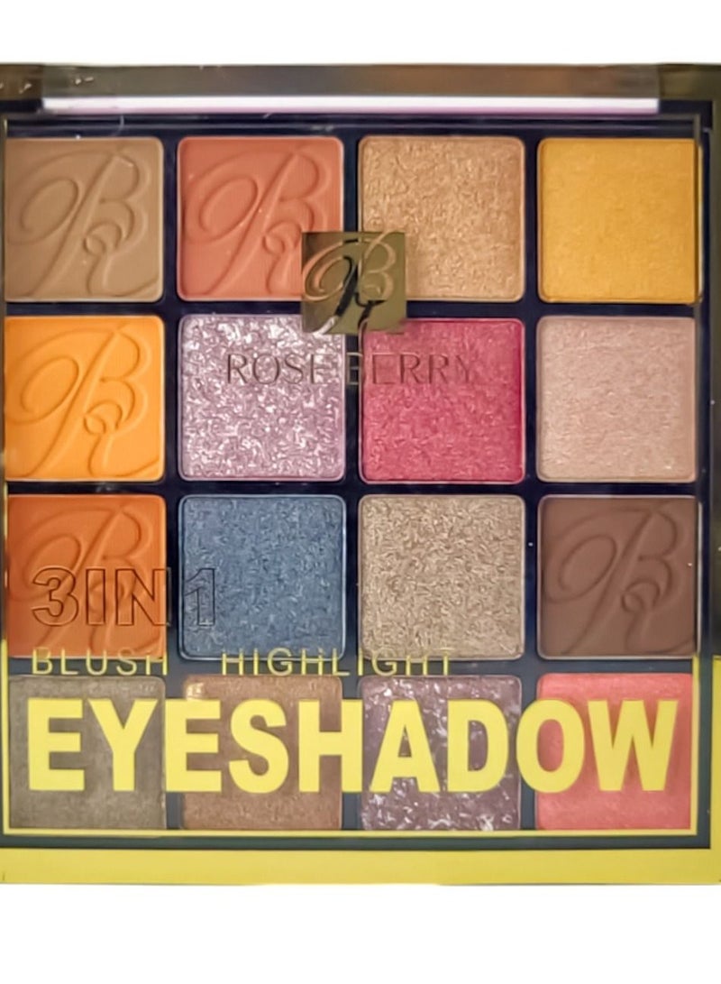 ROSE BERRY 3 In 1 Blush Highlight Eyeshadow 02 - Image 1
