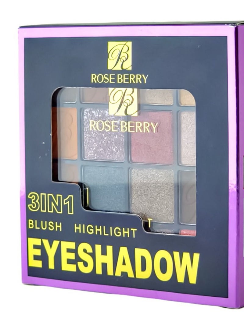 ROSE BERRY 3 In 1 Blush Highlight Eyeshadow 02 - Image 4