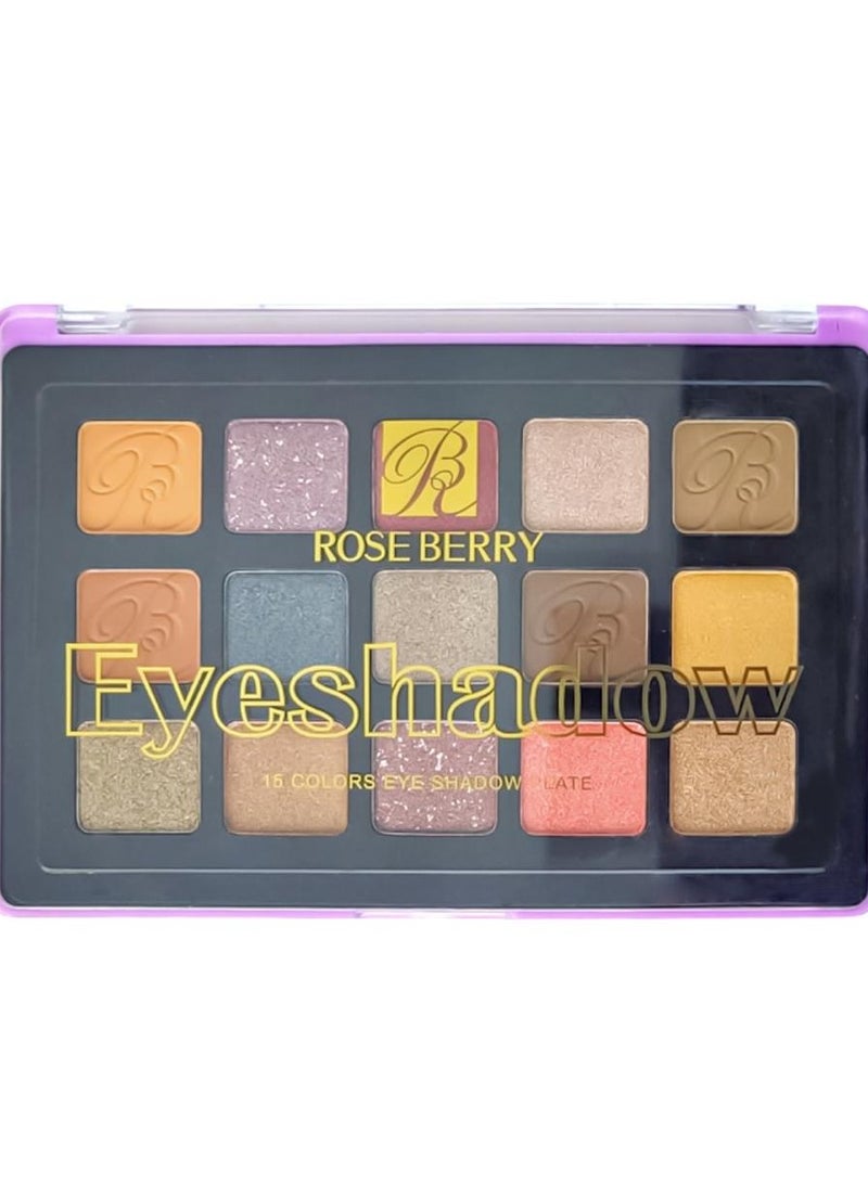 روز بيري 15 Colors Eyeshadow Plate 02  - Image 1