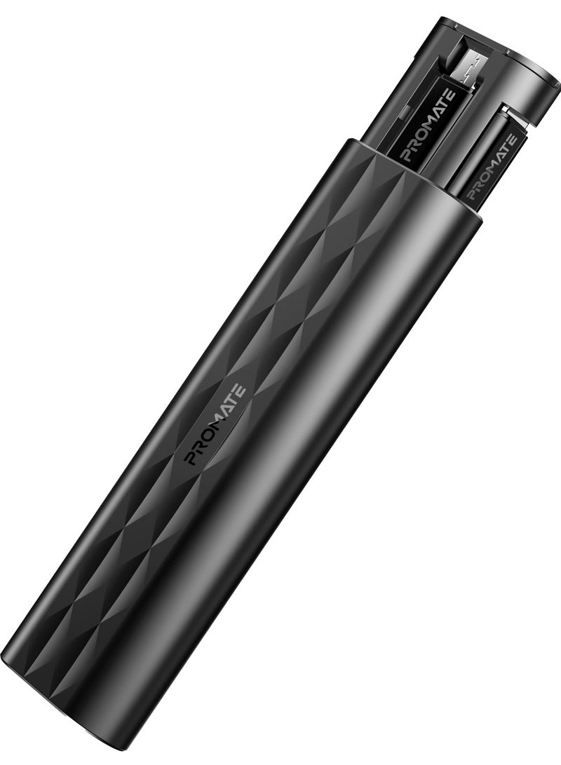 PROMATE - 7-in-1 Travel Kit with 60W USB-C Charging Cable, USB-C to Lightning, USB-A and Micro-USB Adapter, Micro and Nano SIM Card Slots, TF Card and SIM Eject Pin in Mini Design Black - Image 1