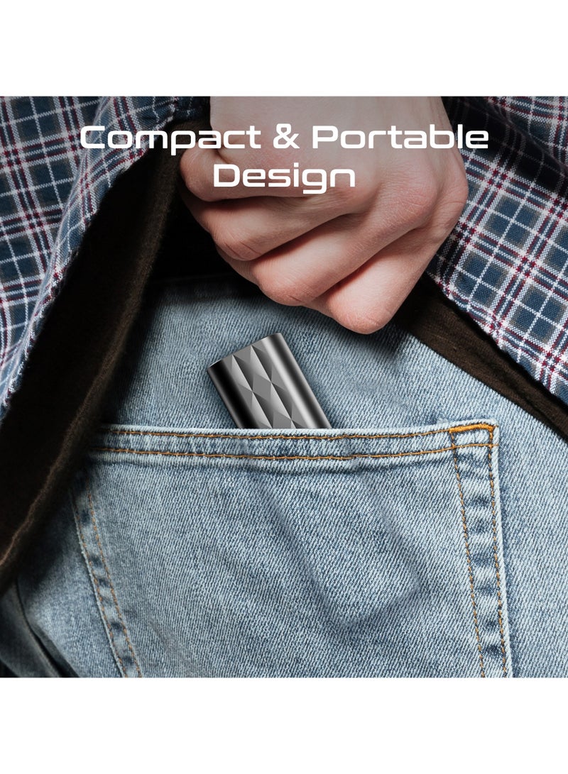 PROMATE - 7-in-1 Travel Kit with 60W USB-C Charging Cable, USB-C to Lightning, USB-A and Micro-USB Adapter, Micro and Nano SIM Card Slots, TF Card and SIM Eject Pin in Mini Design Black - Image 1