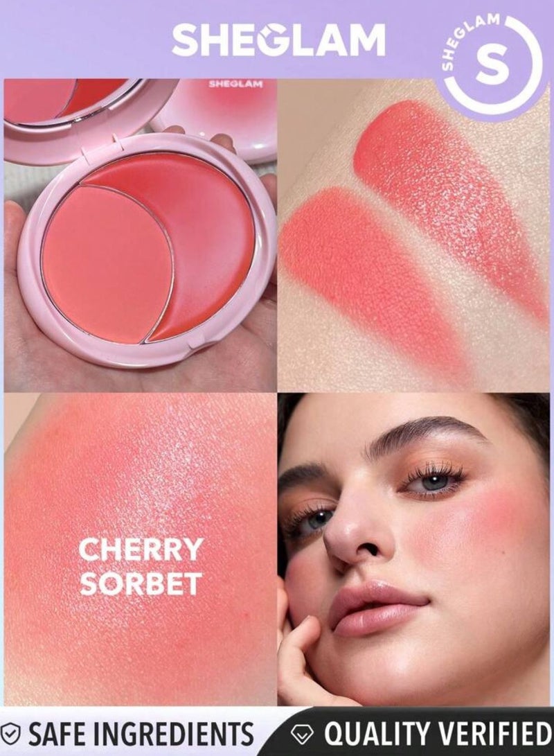 SHEGLAM 2 Cheek Blush Duo - Cherry Sorbet - Image 1
