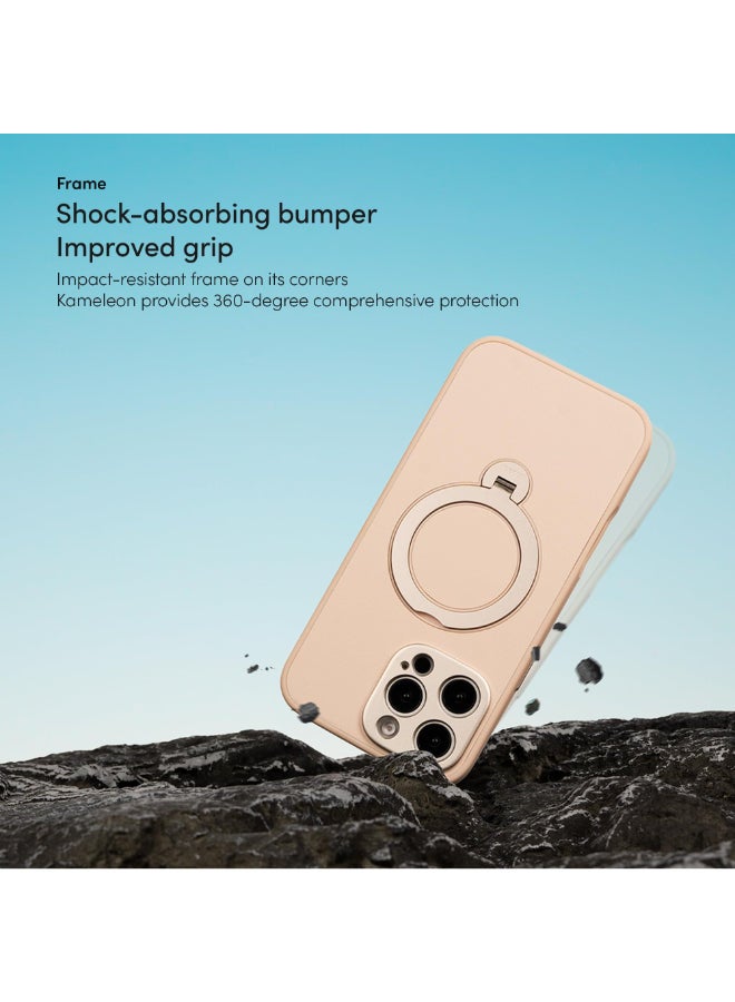 Moshi Kameleon MagSafe Case for Apple iPhone 16 Pro 6.3" 2024| 4Ft-Drop Protection, Built-in MagSafe KickStand, Scratch Resistant,  Slim Profile, Raised Edges, Magnetic Wireless Charging - Pink - Image 3