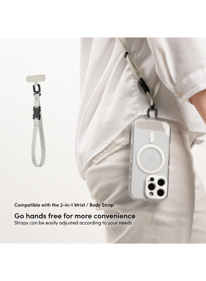 Moshi iGLAZE w/ MagSafe Case for Apple iPhone 16 Pro 6.3" 2024|  Drop Protection Ultra Thin And Slim Back Cover, Anti-Yellowing, Scratch Resistant, Magnetic Wireless Charging - Silver - Image 5