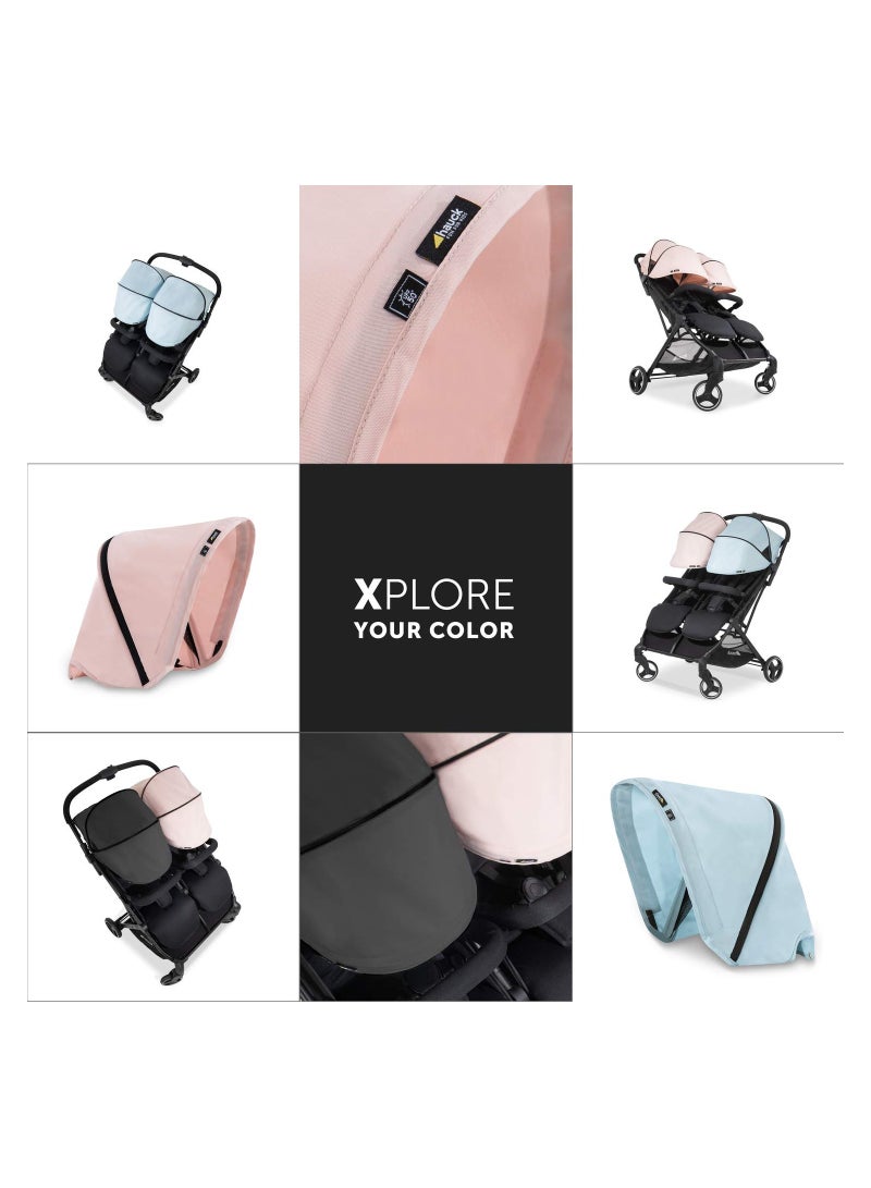 هوك Stroller  Swift X Duo Canopy - Rose - Image 3
