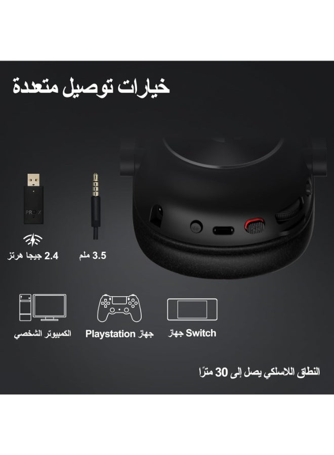 Logitech G PRO X 2 LIGHTSPEED Wireless Gaming Headset, Detachable Boom Mic, 50mm Graphene Drivers, DTS: X Headphone 2.0—7.1 Surround, Bluetooth/USB/3.5mm Aux, for PC, PS5, PS4, Nintendo Switch - White - Image 5