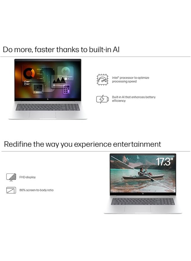 HP Envy 17t-da000 Laptop With 17.3-Inch Display, Intel Core Ultra 7 155H Processor/32GB RAM/1TB SSD/4GB GeForce RTX 3050 Graphics/Windows 11 Home English Silver  - Image 3