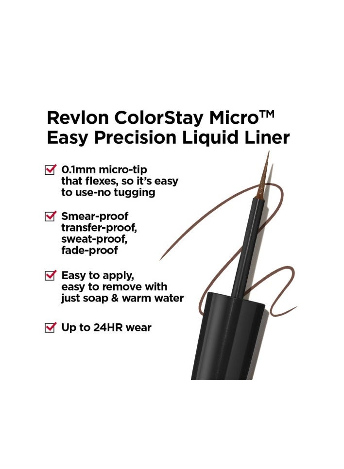 Revlon Colorstay Micro Easy Precision Liquid Liner What The Fudge 302  - Image 3