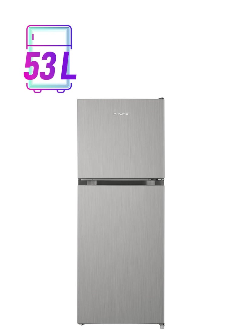 كروم 260L Gross,Double Door Top Mounted Refrigerator with Multi Air Flow System,No-Frost Cooling with Electronic Touch Temperature Control,Door Alarm, 10 Year Compressor Warranty KR RFF 260SM Silver  - Image 1