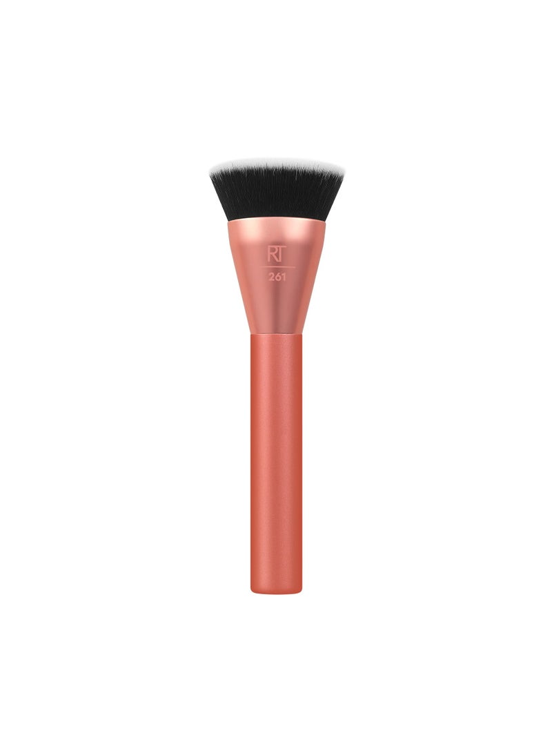 REAL TECHNIQUES - Snatch + Sculpt Contour Makeup Brush Pink - Image 1