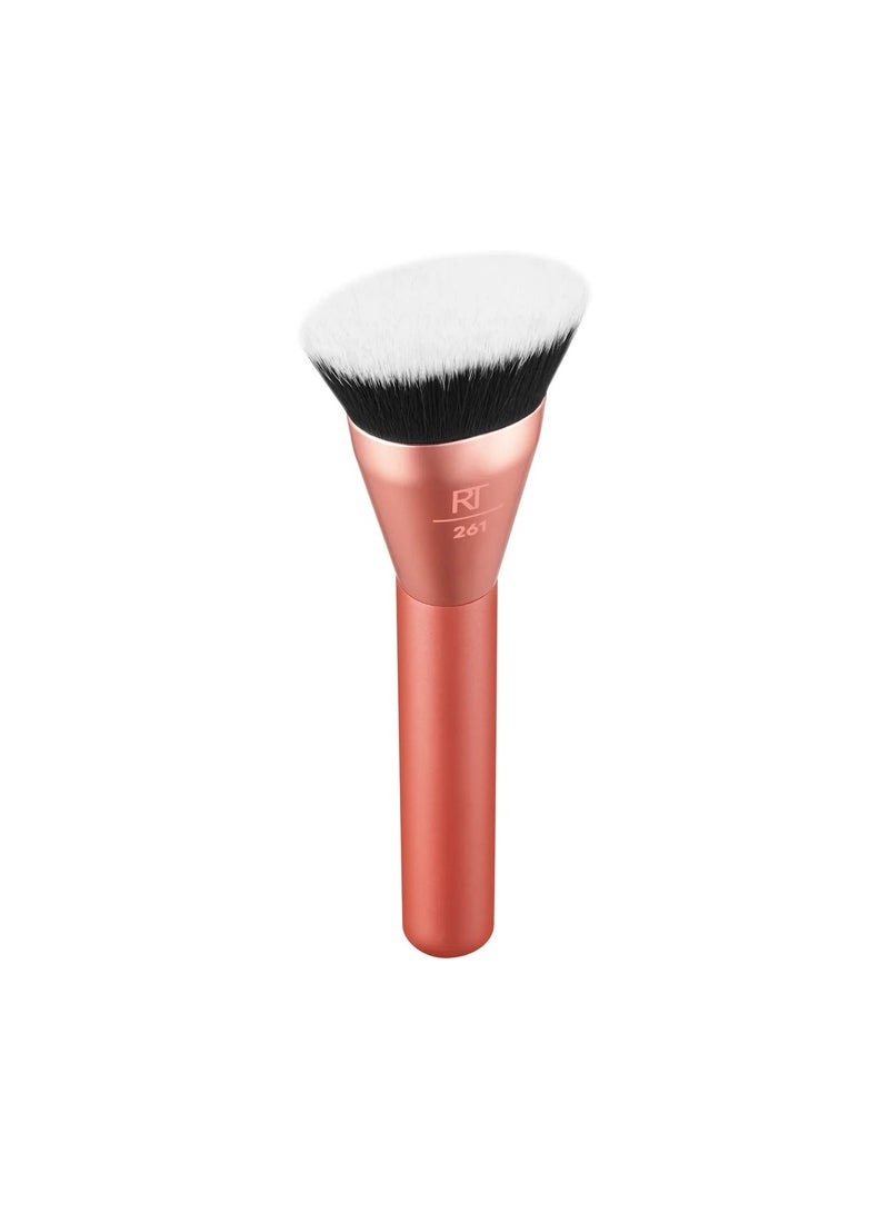 REAL TECHNIQUES - Snatch + Sculpt Contour Makeup Brush Pink - Image 1
