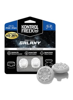 KontrolFreek KontrolFreek FPS Freek Galaxy White For Playstation 4 (PS4) And Playstation 5 (PS5) | Performance Thumbsticks | 1 High-Rise, 1 Mid-Rise | White  - Image 1