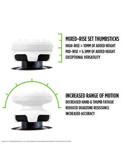 KontrolFreek KontrolFreek FPS Freek Galaxy White For Playstation 4 (PS4) And Playstation 5 (PS5) | Performance Thumbsticks | 1 High-Rise, 1 Mid-Rise | White  - Image 2