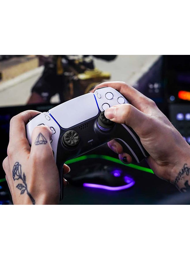 KontrolFreek FPS Freek Galaxy Black for Playstation 4 (PS4) and Playstation 5 (PS5) | Performance Thumbsticks | 1 High-Rise, 1 Mid-Rise | Black