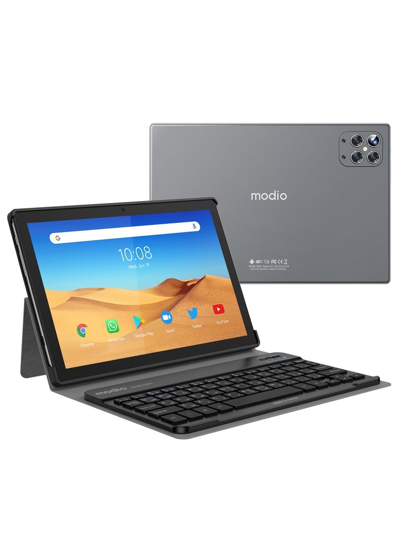 modio M28 Smart Android Kids Tablet 10.1-Inch Dual SIM Grey 12GB RAM 512GB 5G – International Version With Bluetooth Keyboard - Image 1
