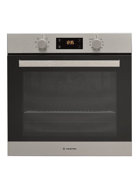 Built In 60cm Electric Oven, Electronic Controls With 7 Segment Display, Functions Includes Baking Grilling Broiling Defrosting & Toasting, Turbo Grill, Integrated Cleaning System FA3540HIXA Grey
