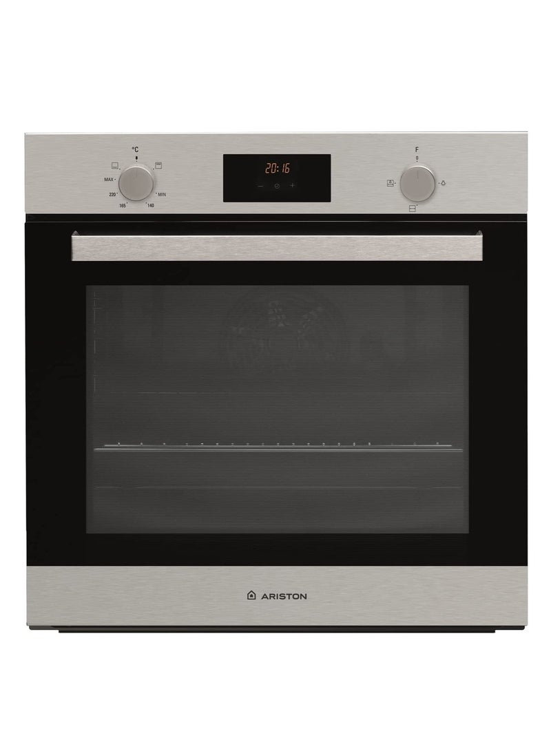 أريستون Built In 60cm Oven Gas & Electric Combination, Mechanical and Electronic Controls, Conventional Functions GS33Y430IXA Inox  - Image 1